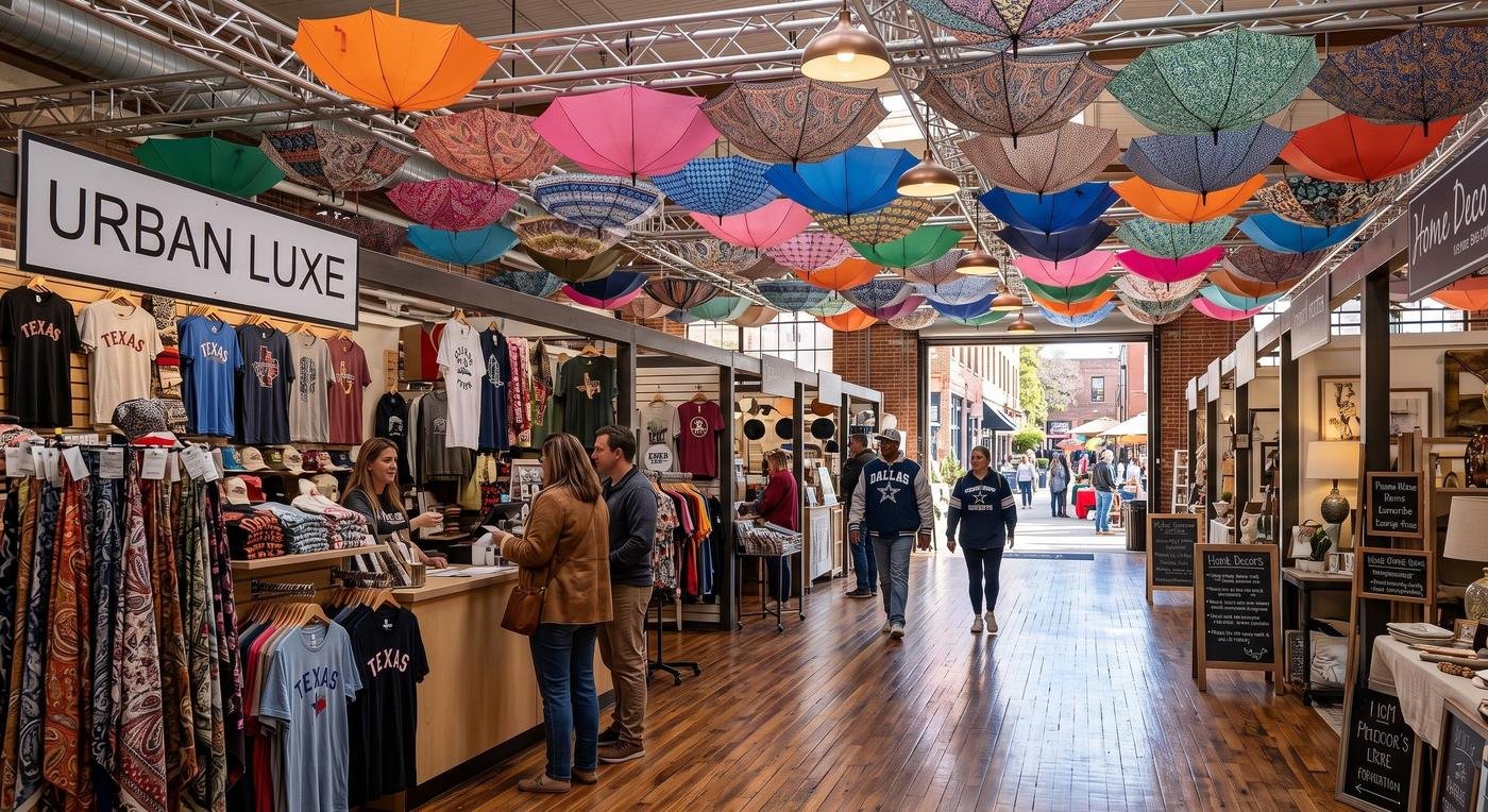 Shoppers browsing vendor stalls at First Monday Trade Days in Canton